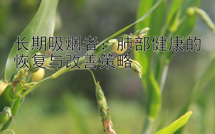 长期吸烟者：肺部健康的恢复与改善策略